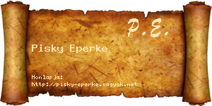Pisky Eperke névjegykártya